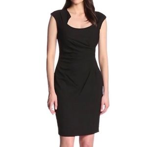 Calvin Klein Horseshoe Neck Sheath Dress Size 8 Black